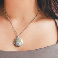 Blue & Green Fern Necklace
