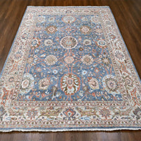 7'10" x 9'8" | Blue Distressed Design | Wool | 210000028899