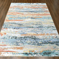 9'0"x11'10" | Orange Abstract | Wool & Silk | 210000031290