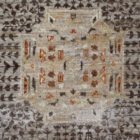 8'3"x9'9" | Brown Mamluk | Wool | 210000031265