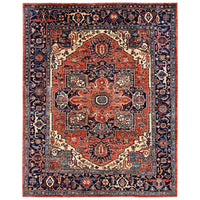 8'0"x9'10" | Orange Heriz | Wool | 210000031272