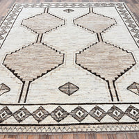 8'4"x10'1" | Cream Moroccan | Wool | 210000031277