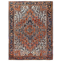 7'7" x 10'2" | Orange Vintage Persian | Wool | 210000028908
