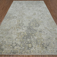 9'2" x 12'5" | Grey Broken Erased Design | Wool | 210000028919