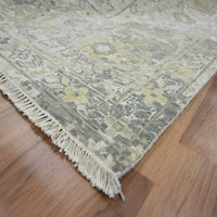 9'2" x 12'5" | Grey Broken Erased Design | Wool | 210000028919
