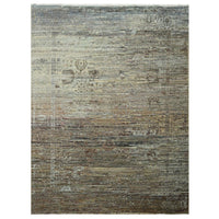 8'10" x 12'0" | Brown Broken Erased Deisgn | Wool | 210000028916