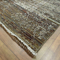 8'10" x 12'0" | Brown Broken Erased Deisgn | Wool | 210000028916