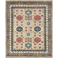 8'0" x 9'9" | Wheat Afghan | Wool | 210000026276