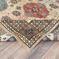 8'0" x 9'9" | Wheat Afghan | Wool | 210000026276