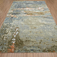 8'1" x 10'5" | Green Persian Abstract | Wool | 210000028893