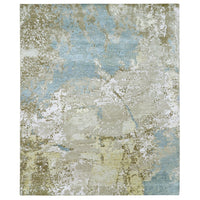 8'0" x 9'8" | Light Blue Abstract | Wool & Silk | 210000028909