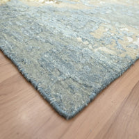 8'0" x 9'8" | Light Blue Abstract | Wool & Silk | 210000028909