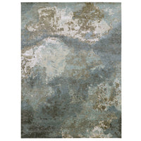 8'9" x 12'0" | Grey Abstract | Wool & Silk | 210000028923