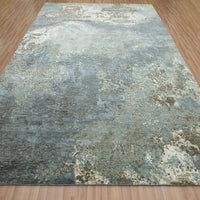 8'9" x 12'0" | Grey Abstract | Wool & Silk | 210000028923