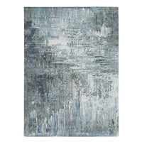 8'11" x 12'3" | Grey Abstract | Wool & Silk| 210000032325