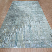 8'11" x 12'3" | Grey Abstract | Wool & Silk| 210000032325