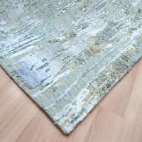 8'11" x 12'3" | Grey Abstract | Wool & Silk| 210000032325