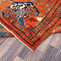 8'10"x11'10" | Orange Geometric | Wool | 210000026290