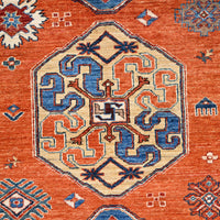 8'10"x11'10" | Orange Geometric | Wool | 210000026290