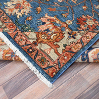 8'3" x 9'9" | Blue Heriz | Wool | 210000026263