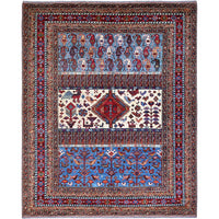 8'9"x10'5" | Red Geometric | Wool | 210000031275