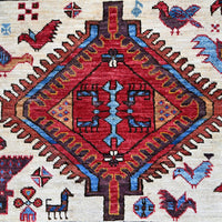 8'9"x10'5" | Red Geometric | Wool | 210000031275