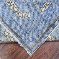 8'0" x 9'8" | Blue Snowflake Peshawar | Wool | 210000026259