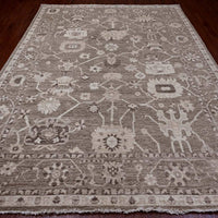 9'0"x11'9" | Brown Afghan | Wool | 210000031299