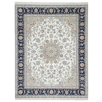 7'10" x 10'1" | White Medallion | Wool | 210000026257