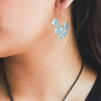 Silver & 14k Large Lunar Bloom Hoop Earrings