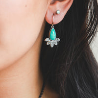 Amazonite & 18k Lunar Bloom Earrings