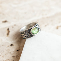 Size 6 | Green Tourmaline Galaxy Odyssey Ring