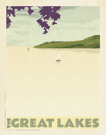 Great Lakes Hues Sand Plum Print | 18x24