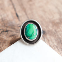 Size 6.5 | Turquoise Emerald Valley Shadowbox Ring