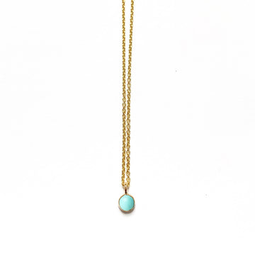 Turquoise Gemstone Necklace | Gold