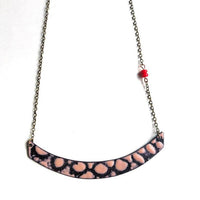 Aqua + Pale Pink Reversible Enamel Necklace