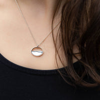 Rolling Waves Circle Necklace | Silver