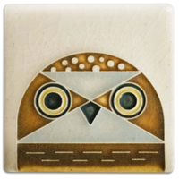 Motawi Owlet in Cream - 3x3