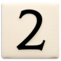 Motawi 4x4 House Numbers 0-9 | White