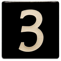 Motawi 4x4 House Numbers 0-9 | Black