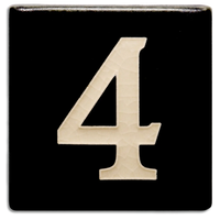 Motawi 4x4 House Numbers 0-9 | Black