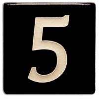 Motawi 4x4 House Numbers 0-9 | Black