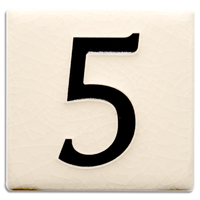 Motawi 4x4 House Numbers 0-9 | White