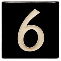 Motawi 4x4 House Numbers 0-9 | Black