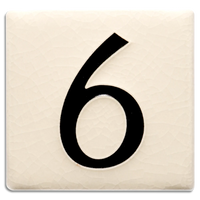 Motawi 4x4 House Numbers 0-9 | White