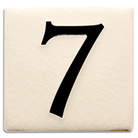 Motawi 4x4 House Numbers 0-9 | White