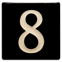 Motawi 4x4 House Numbers 0-9 | Black