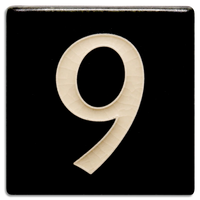 Motawi 4x4 House Numbers 0-9 | Black