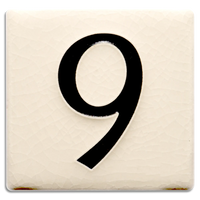 Motawi 4x4 House Numbers 0-9 | White