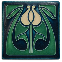 Motawi Tulip Bud in Indigo - 4x4